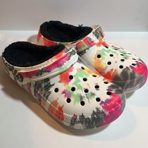 Crocs Classic Lined Tie Dye Clog Size W 11 M 9